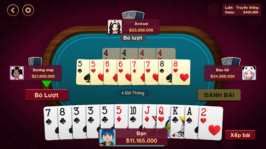 Thể lệ và luật chơi trong game bài tiến lên miền nam