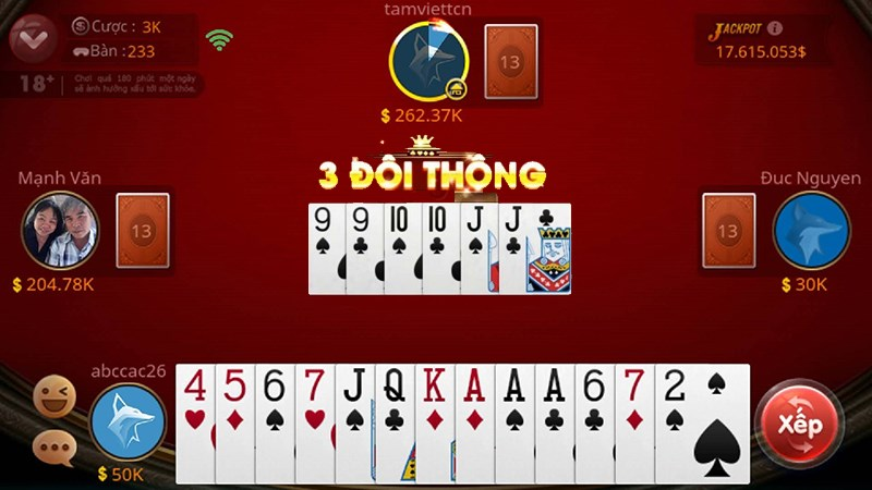 Sử dụng chiến thuật cướp quyền đánh trong game bài tiến lên miền nam